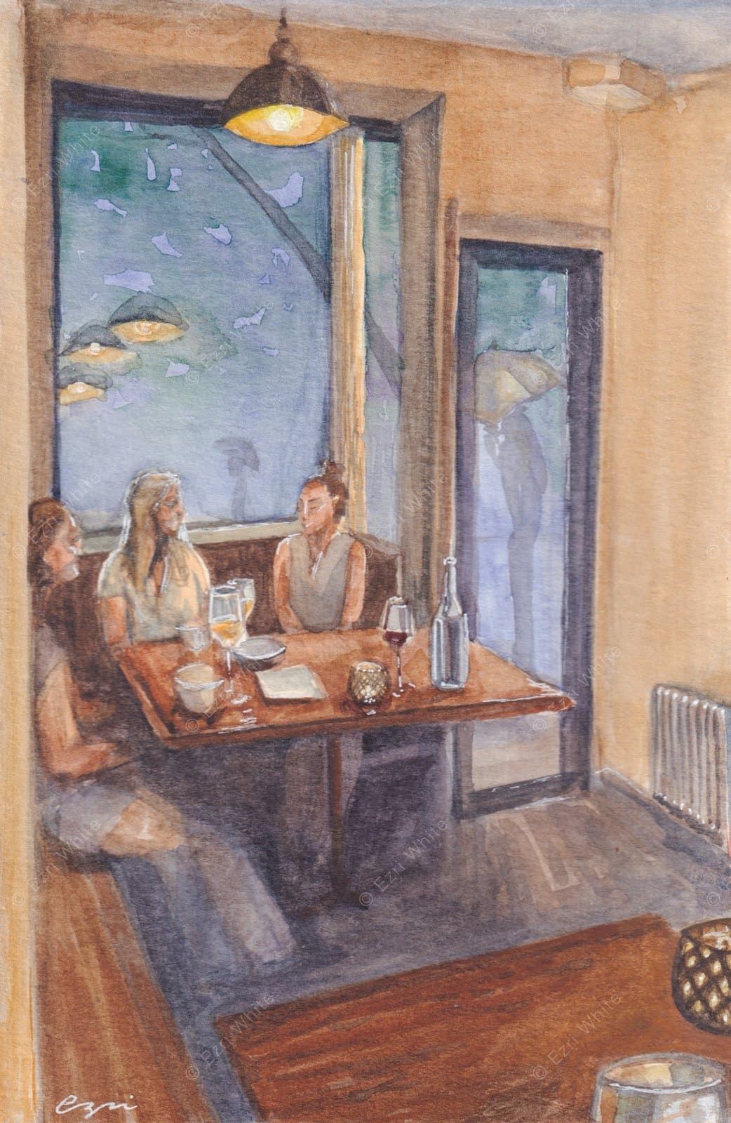 Rainy Evening in Ruffian Wine Bar